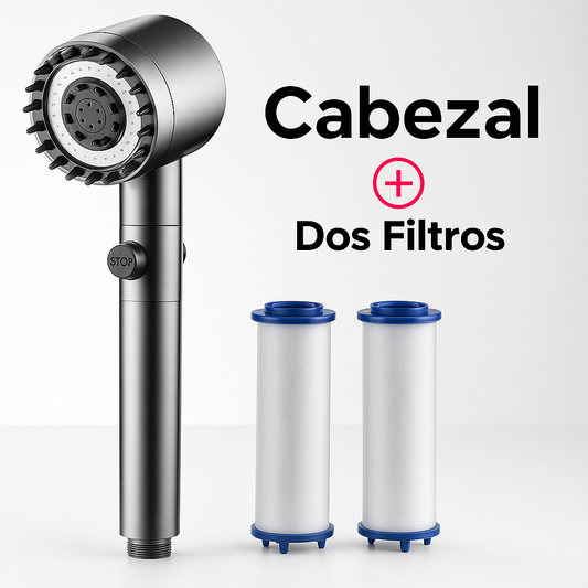 HydroBoost™ | Cabezal de alta presión con masaje relajante y filtro purificador